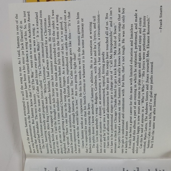 SAMMY CAHN CD PRODUCED AND HOSTED BY MAURICE LEVINE - Picture 10 of 10